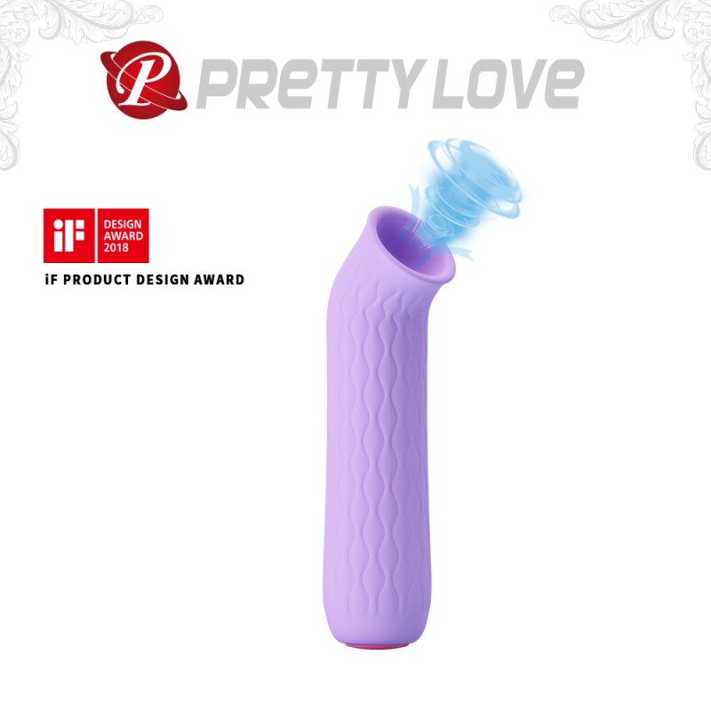 Вакуумний стимулятор Pretty Love Edwin для клітора, фіолетовий, 11.6 х 2.7 см - Зображення 1