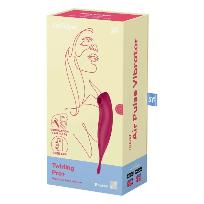 Вібратор з хвильовою стимуляцією Satisfyer Twirling Pro з додатком, червоний, 20.5 х 3.7 см - Изображение 1