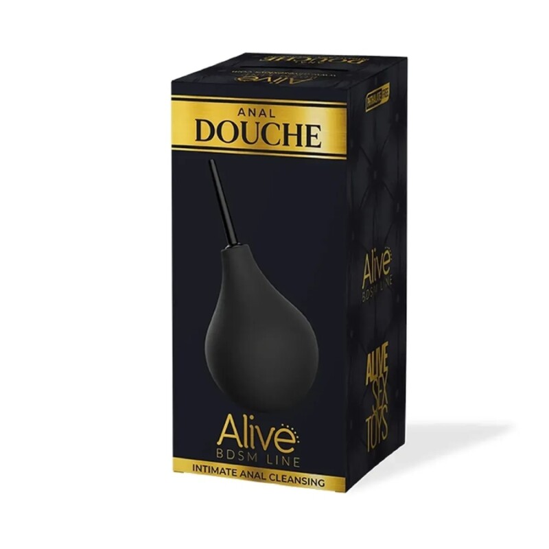 Анальний душ-спринцівка Alive Anal Douche S, чорна, 13.5 х 1 см - Зображення 2