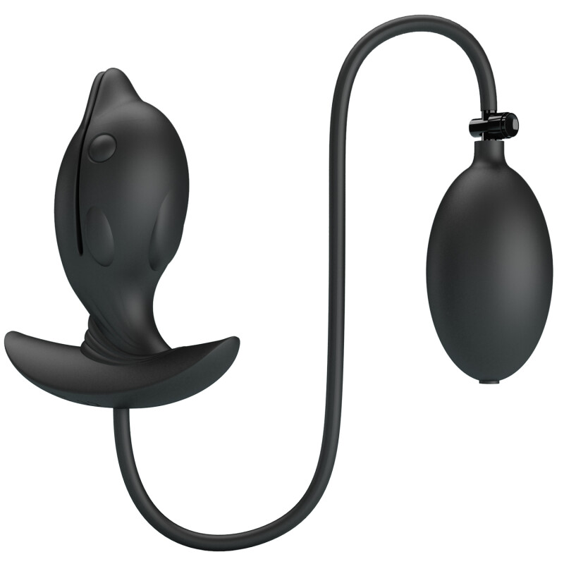 Анальний вібратор що розкривається Pretty Love Hanson з накачкою, чорний, 16 х 4.1 см - Зображення 3
