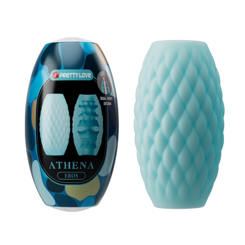 Мастурбатор яйце Pretty Love Athena Eros блакитний, 7.6 х 4.2 см