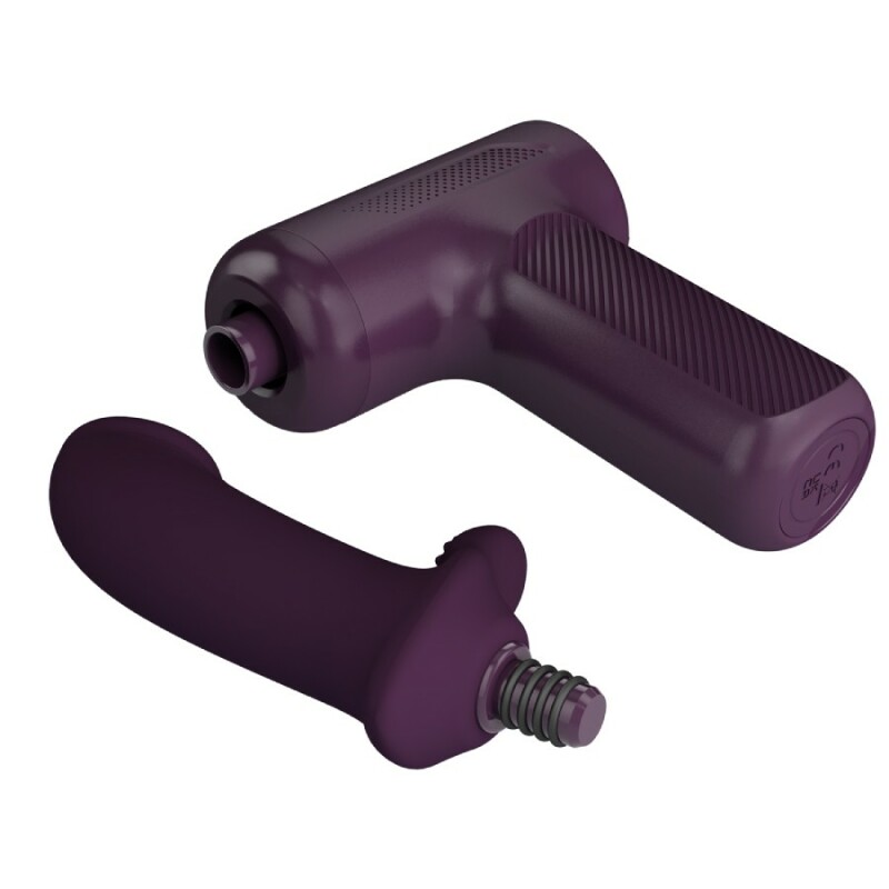 Вібратор-пістолет Pretty Love Massage Gun з фрикціями, фіолетовий, 13.6 х 3.9 см - Изображение 6