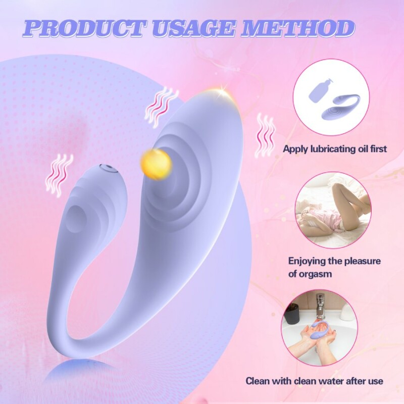 Віброяйце Every Night Toys Letitia з пультом, бузкове, 24.9 х 3.9 см - Зображення 6