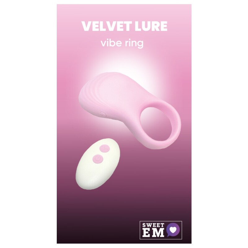 Ерекційне віброкільце Sweet Em Vibe Ring з пультом, рожеве, 8.5 х 4.5 см
