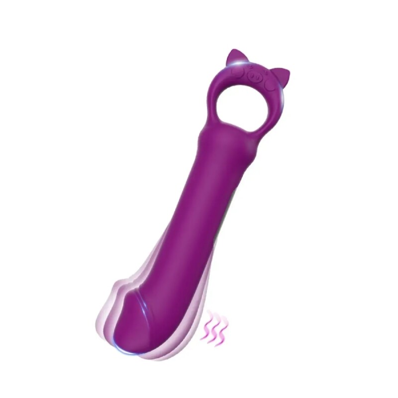 Мінівібратор Every Night Toys Grace з кільцем, фіолетовий, 14.5 х 2.8 см