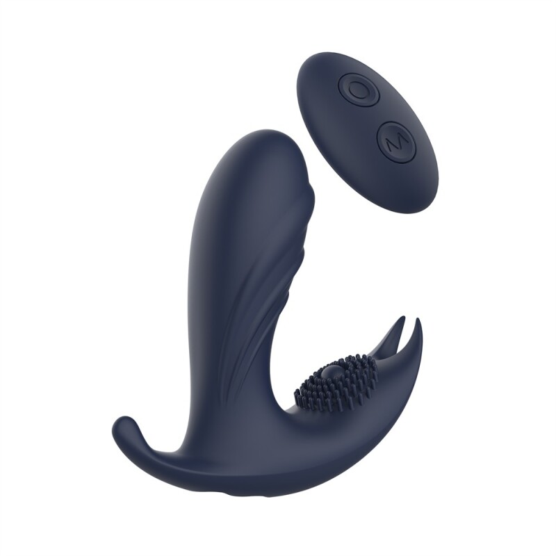 Вібромасажер простати Dream Toys Atomic з пультом, синій, 12.5 х 4 см
