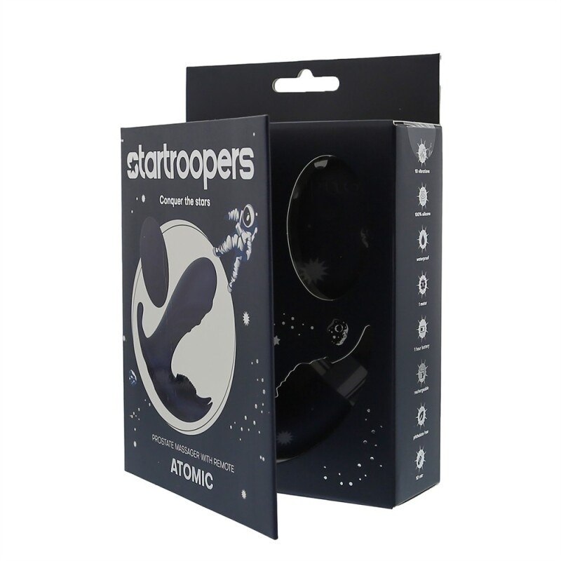 Вібромасажер простати Dream Toys Atomic з пультом, синій, 12.5 х 4 см - Зображення 2
