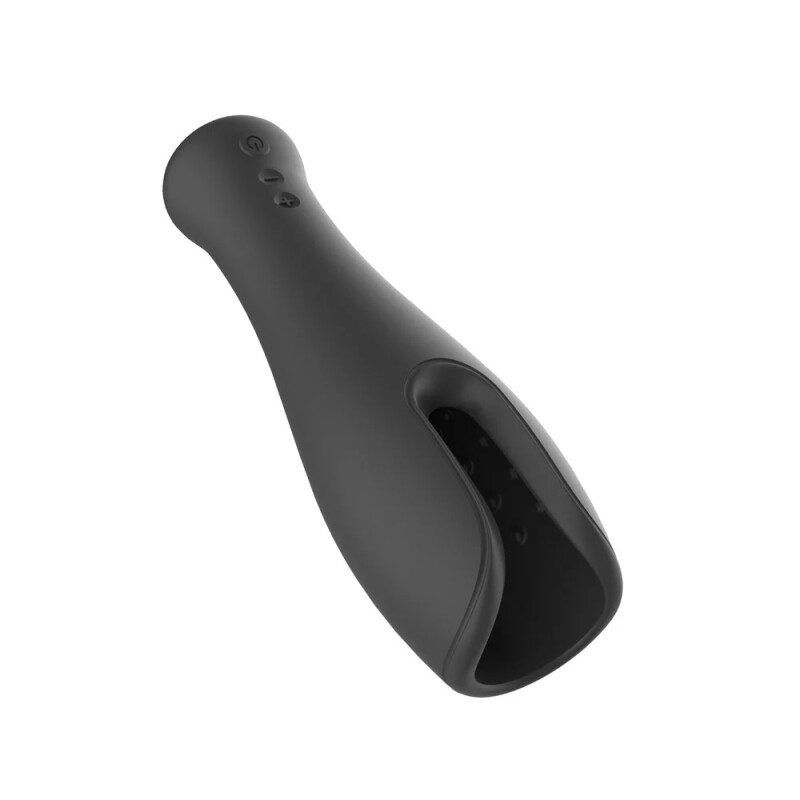 Мастурбатор для голівки Dream Toys Essentials з вібрацією, чорний, 19.5 х 6.5 см - Зображення 2
