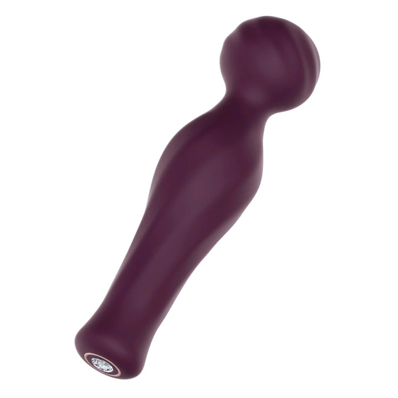 Вібратор-мікрофон Dream Toys Magic Wand зі стразами, бордовий, 16.5 х 4 см - Изображение 4