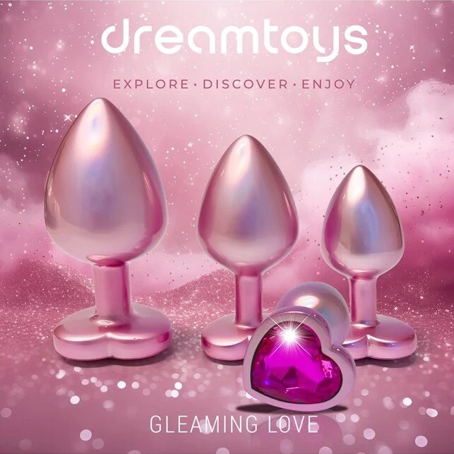 Набір анальних пробок Dream Toys Gleaming Love перламутрово-рожевий, 3 шт - Изображение 5