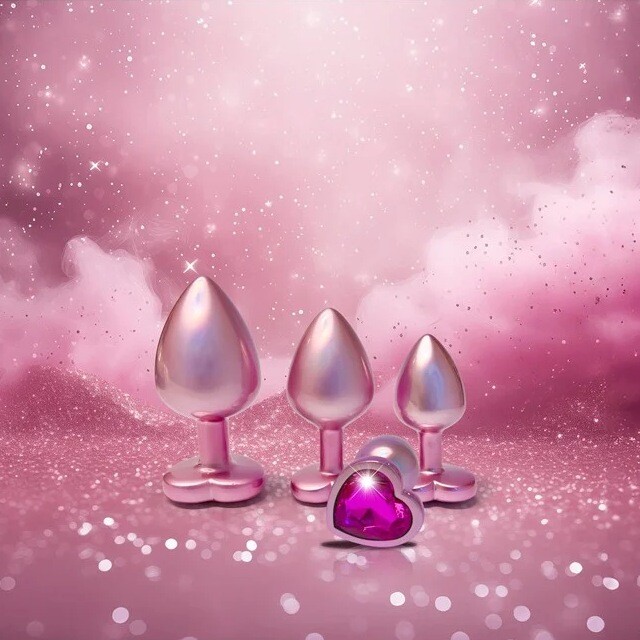 Набір анальних пробок Dream Toys Gleaming Love перламутрово-рожевий, 3 шт - Изображение 6