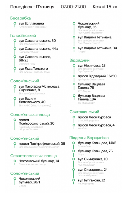 Uber Shuttle запустил в Киеве новый автобусный маршрут 02