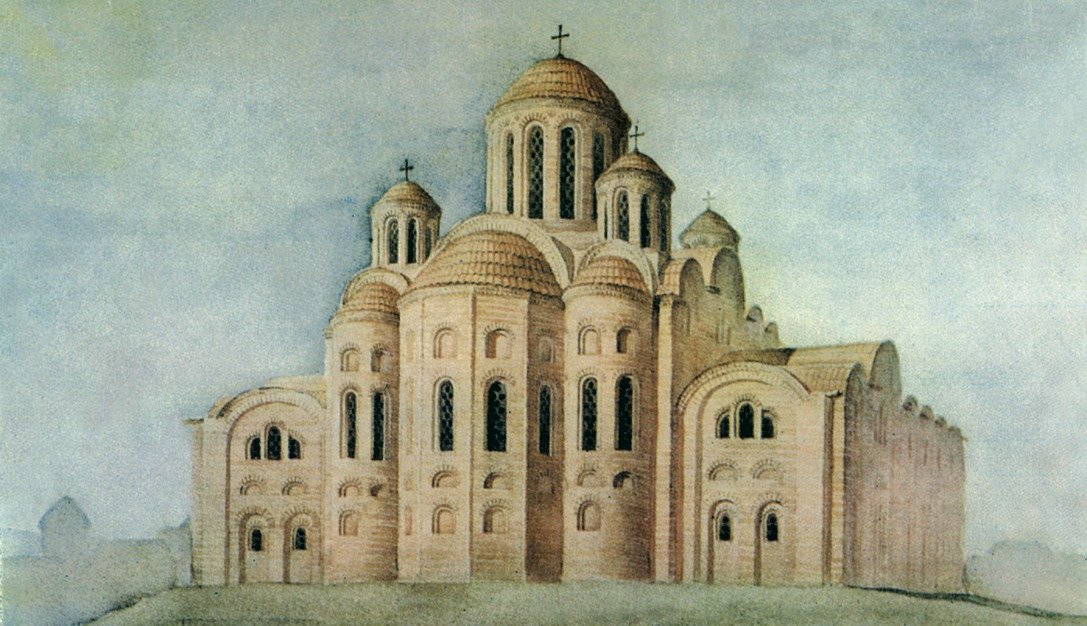 Десятинная церковь в Киеве Десятинная церковь в Киеве, Фото: русская энциклопедия