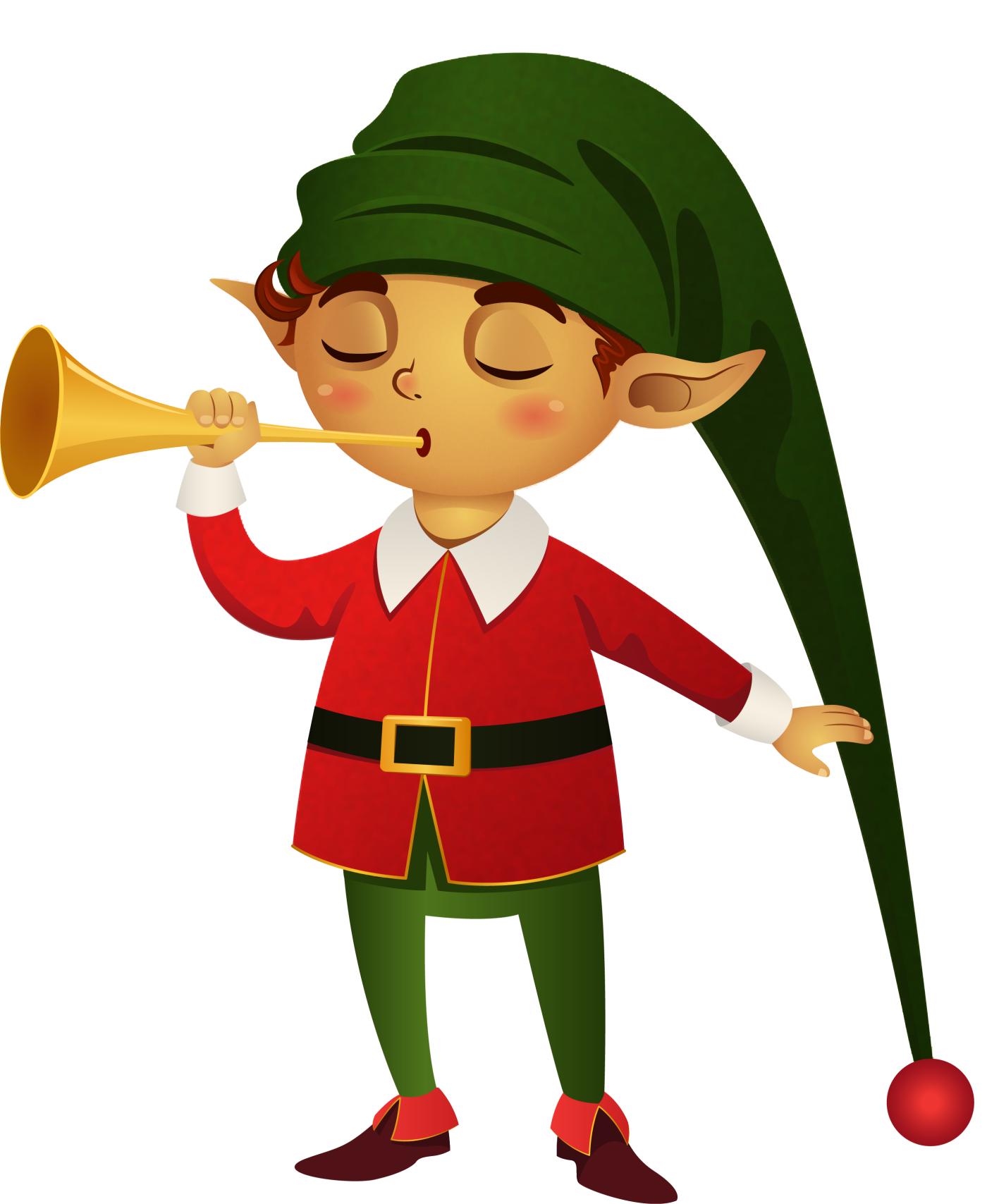 Эскиз елки и новогодних героев, Folk Ukraine