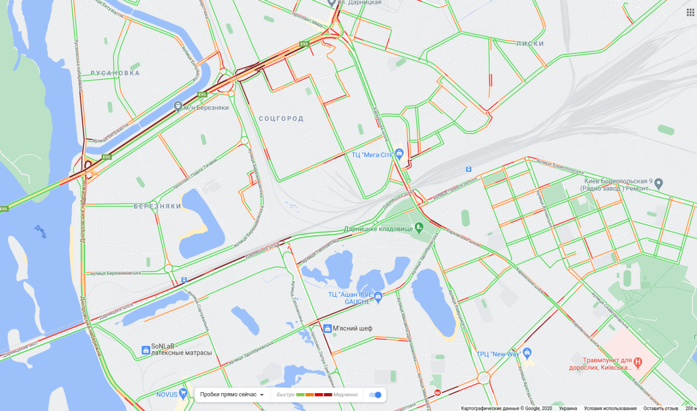 Пробки на борском мосту сейчас онлайн карта