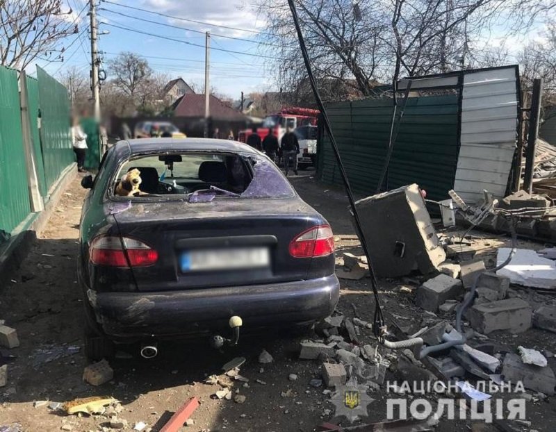 В Соломенском районе Киева произошел взрыв: разрушился гараж, Фото: Национальная полиция