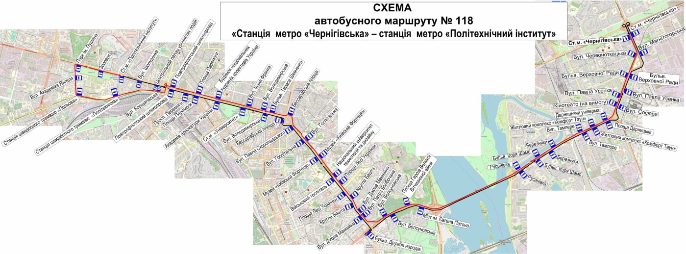 Автобус 118 маршрут остановки