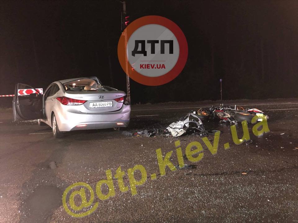 В Киеве случилось ДТП с участием мотоцикла, dtp.kiev