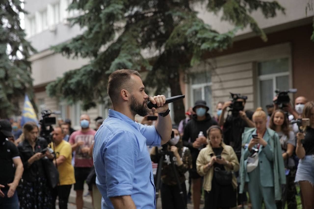 Акция возле Шевченковского суда Киева, Фото: Андрей Билецкий