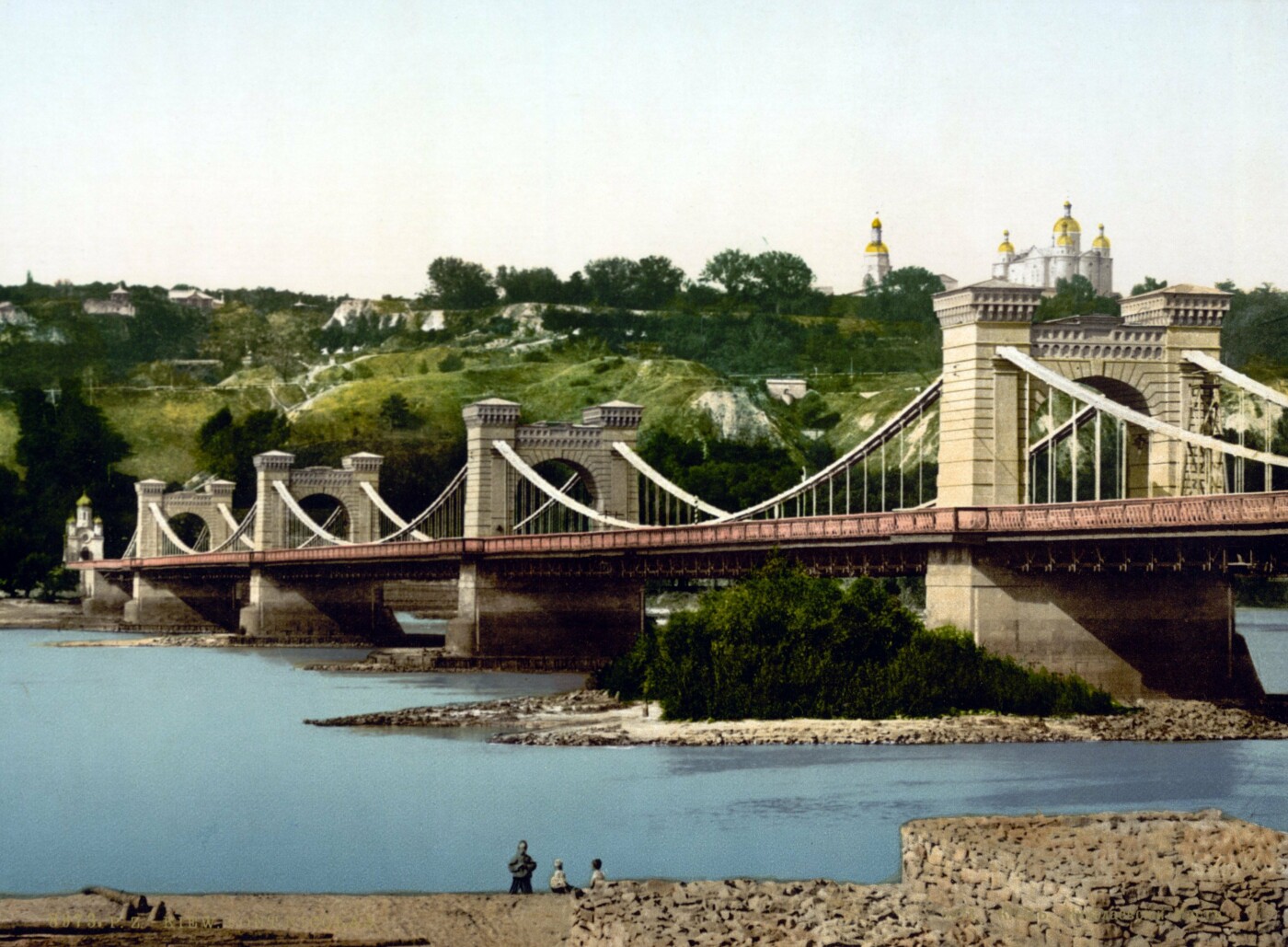 Николаевский цепной мост в Киеве