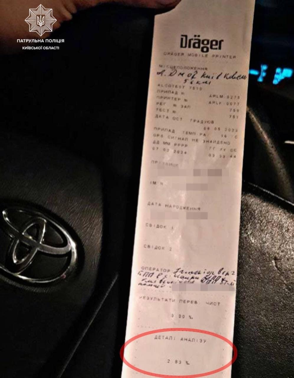 На київській трасі зупинили дуже пʼяного керманича авто