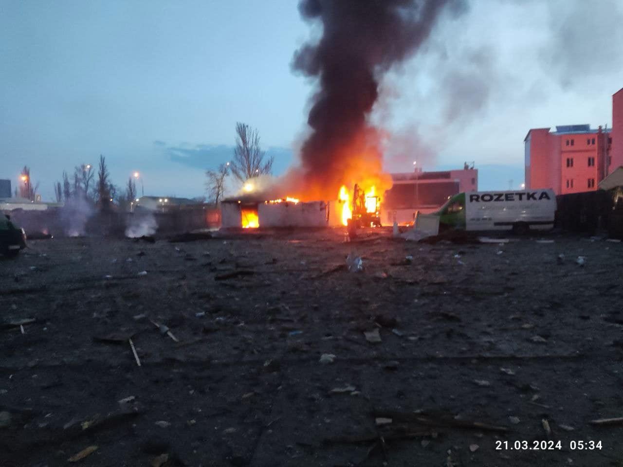 В результаті атаки постраждав склад “Rozetka”