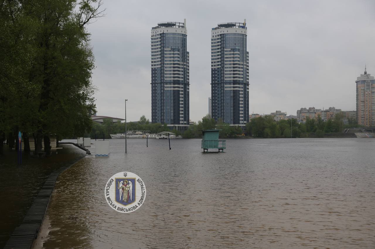 Из-за половодья в Киеве подтопило парки