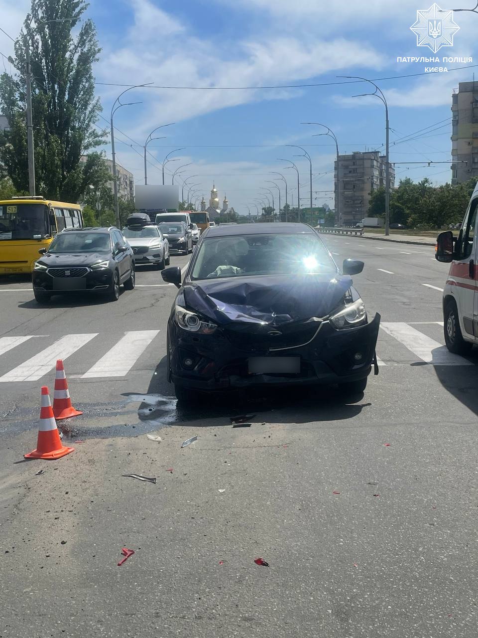 У столиці авто патрульної поліції потрапило в ДТП