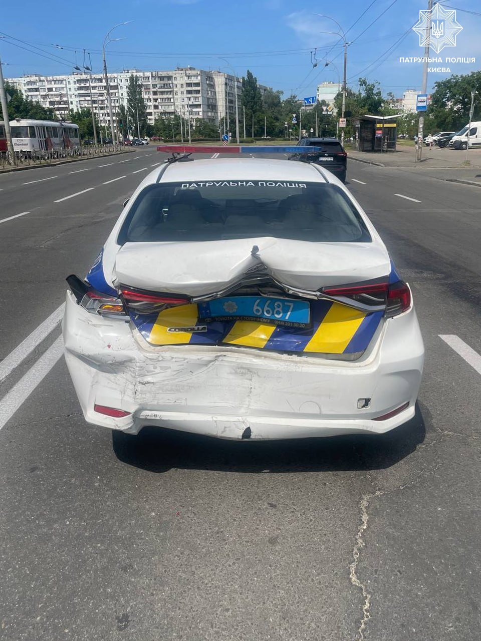 У столиці авто патрульної поліції потрапило в ДТП