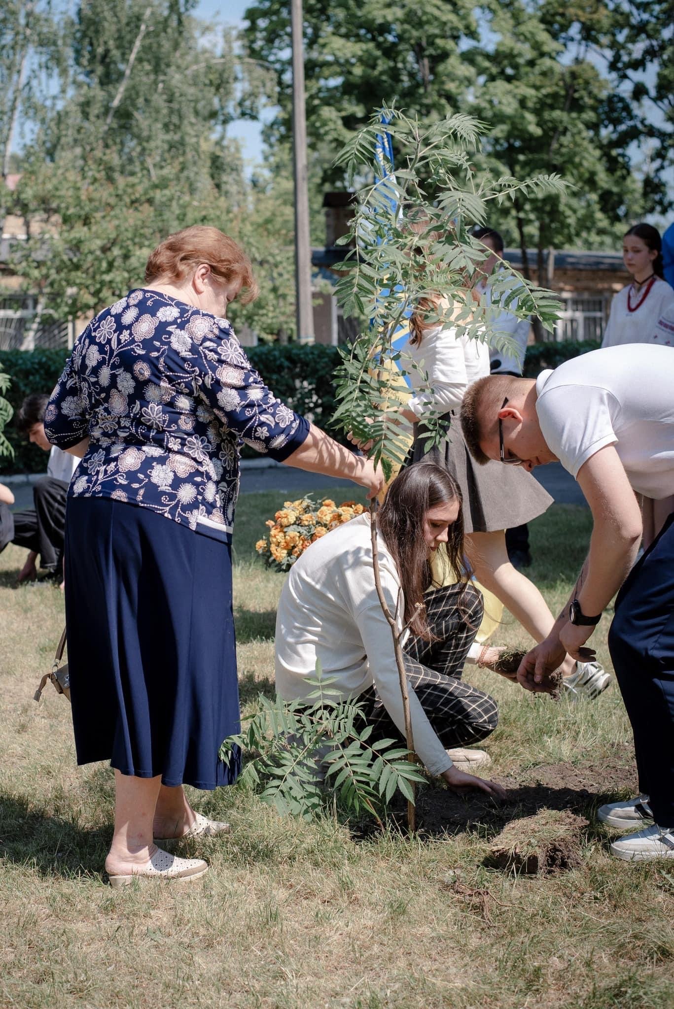 В Киеве высадили аллею памяти в честь погибших военных