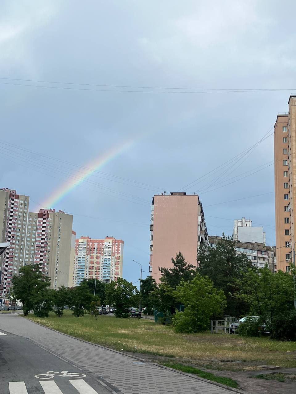 Після негоди над Києвом зʼявилась веселка