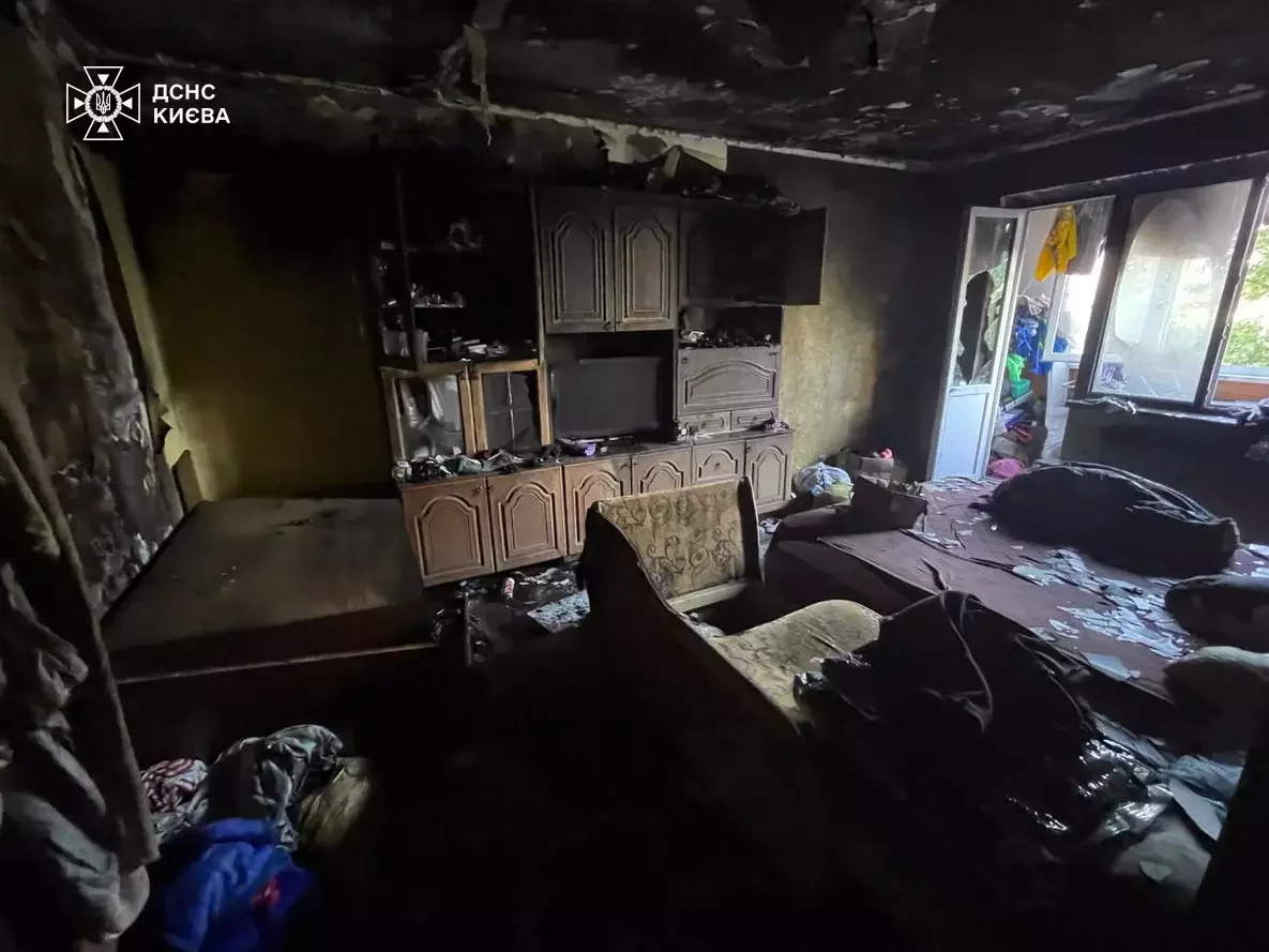 Пожежа в Оболонському районі