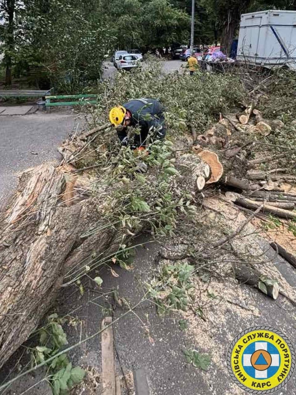 У Києві рятувальники ліквідували наслідки негоди