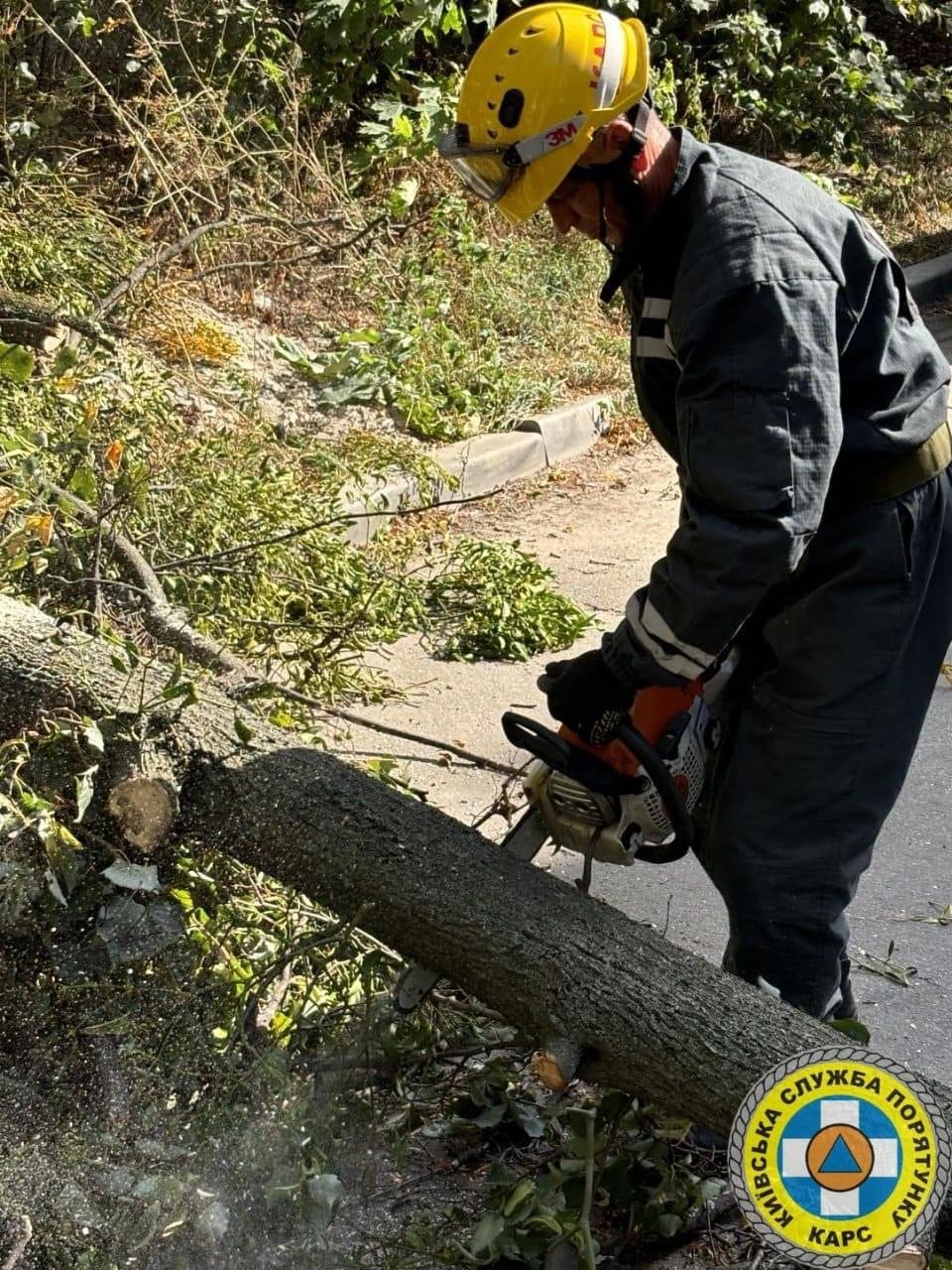 У Києві рятувальники ліквідували наслідки негоди
