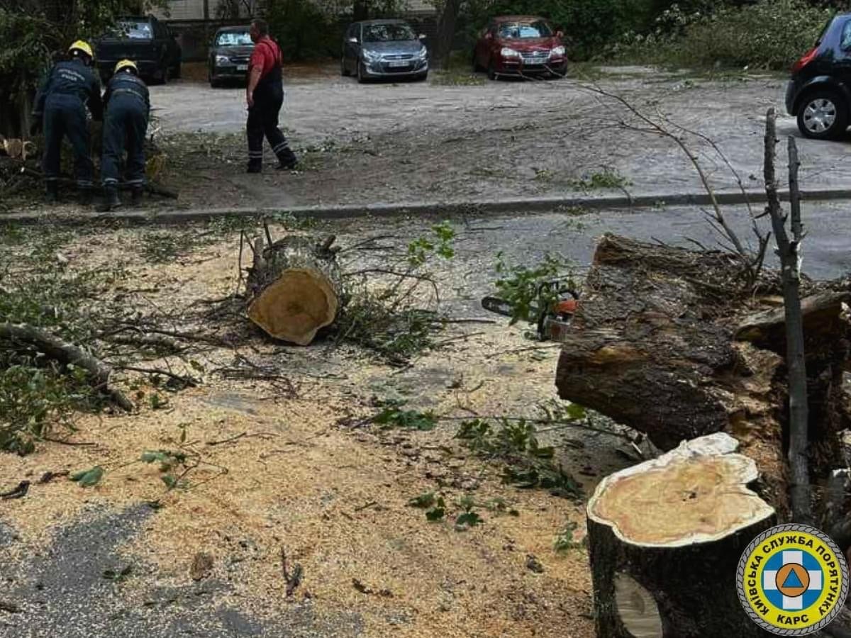 У Києві рятувальники ліквідували наслідки негоди