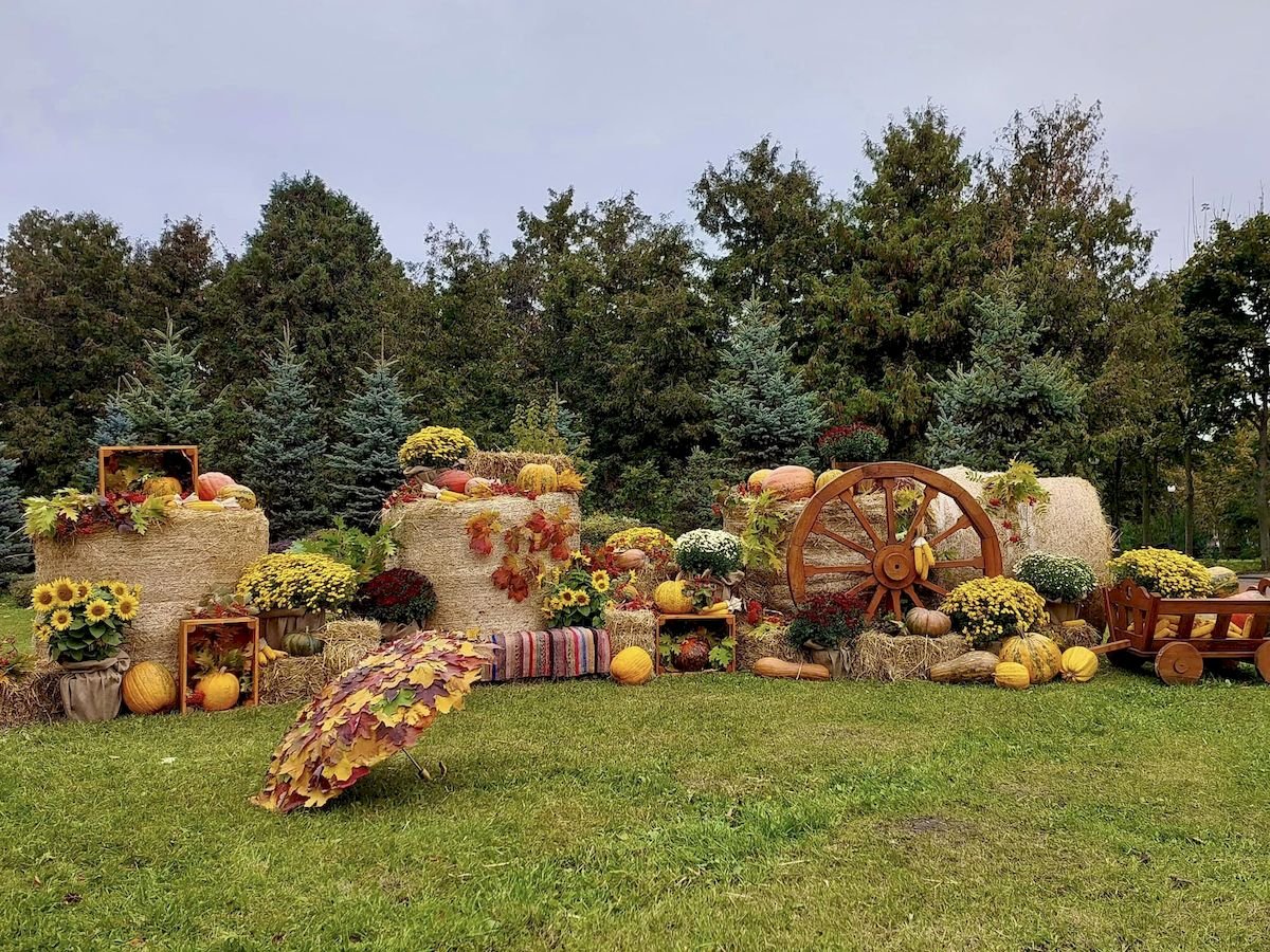 Київзеленбудівці облаштували осінні фотозони