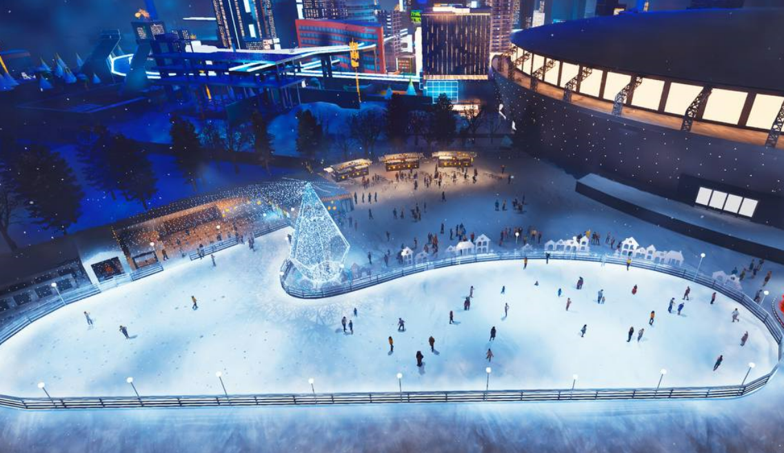 Кришталева ковзанка на набережній River Mall