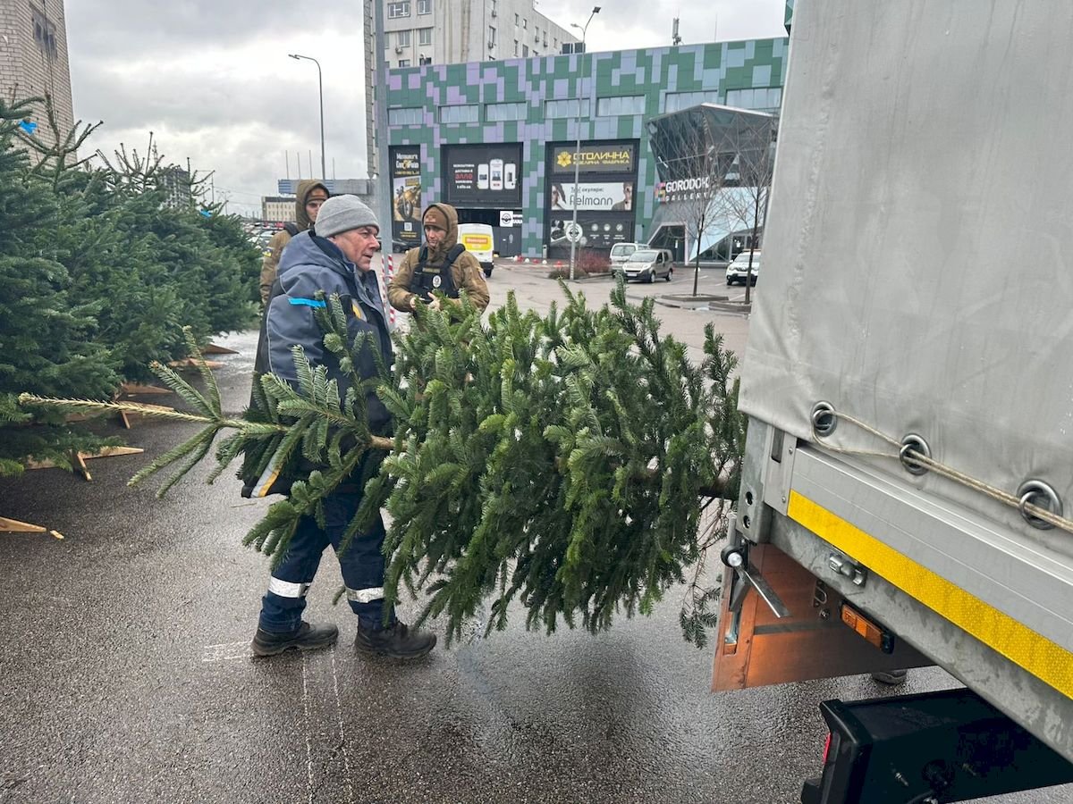 У Києві комунальники прибрали нелегальні ялинкові базари