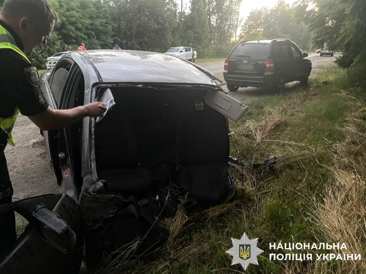 Внаслідок зіткнення одна з автівок загорілася